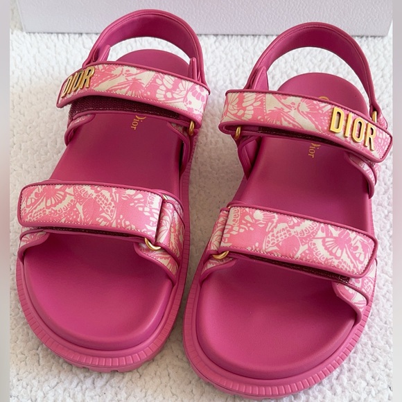 Authentic Christian Dior Women's DiorAct Lambskin leather sandals - Picture 3 of 16